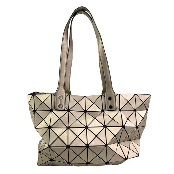 Issey Miyake Gold and Black Geometric Shoulder Bag - Picture 3 of 6